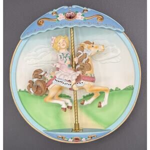 Carousel Daydreams Collectors Plate “Victorian Reverie” Musical 3D Works Well